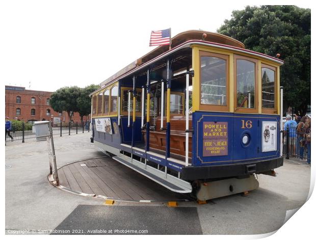 San Francisco Cable Car Print by Sam Robinson