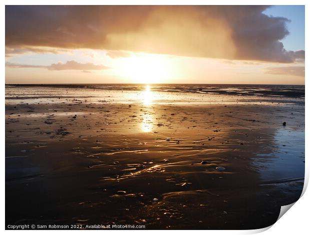 Sunset on the Sand, Hunstanton Print by Sam Robinson