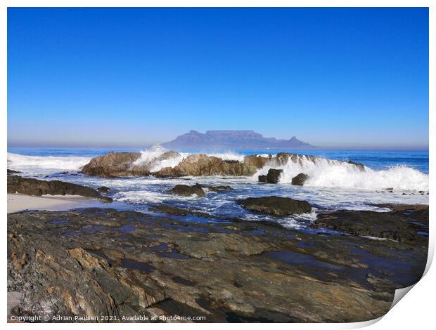 Table Mountain Print by Adrian Paulsen