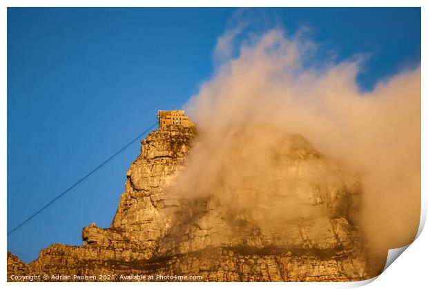 Table Mountain Aerial Cableway  Print by Adrian Paulsen