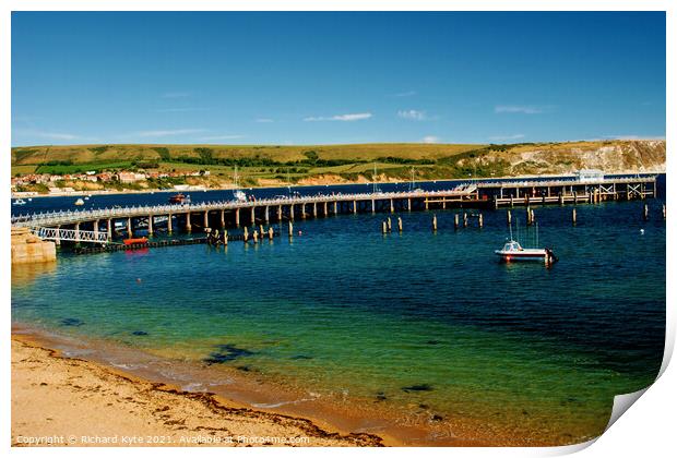 Swanage Pier, Dorset, England Print by Richard J. Kyte