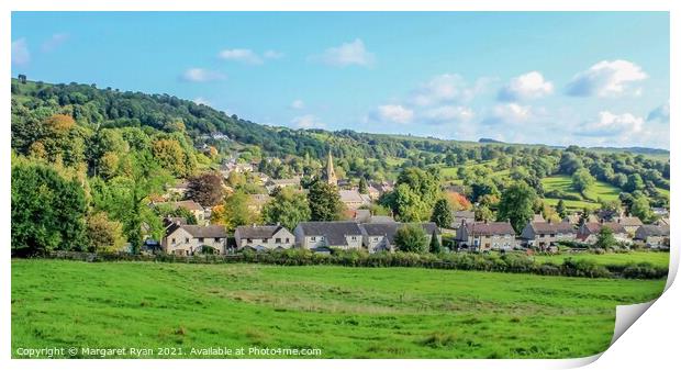 Parwich Village Print by Margaret Ryan