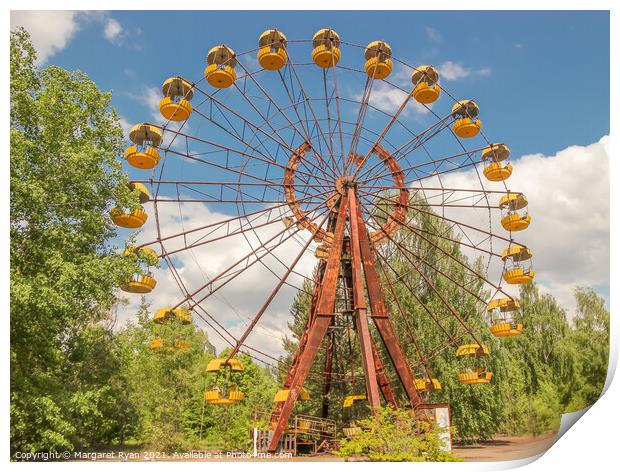 Abandoned Ferris Wheel in Chernobyl Print by Margaret Ryan