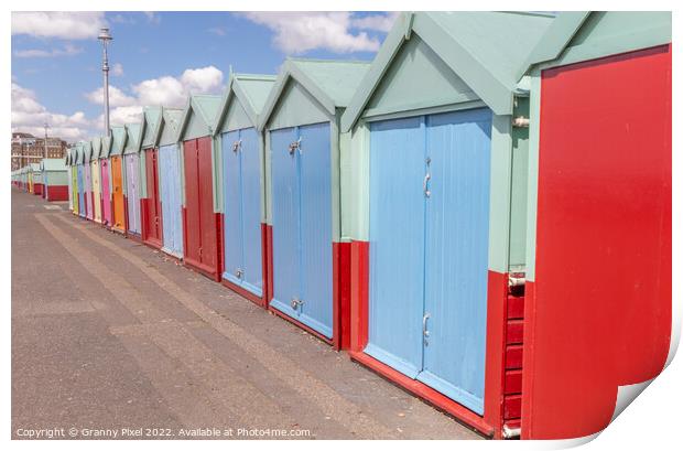 Colourful Coastal Shelter Print by Margaret Ryan