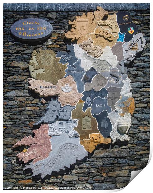 Donegal, Stones of Ireland Map Print by Margaret Ryan