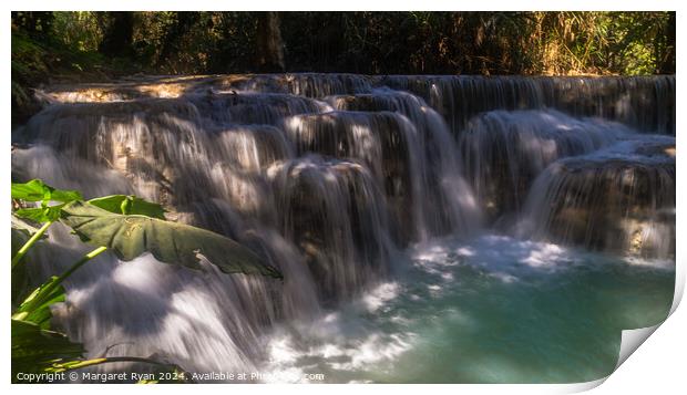 Kuang Si Falls  Print by Margaret Ryan