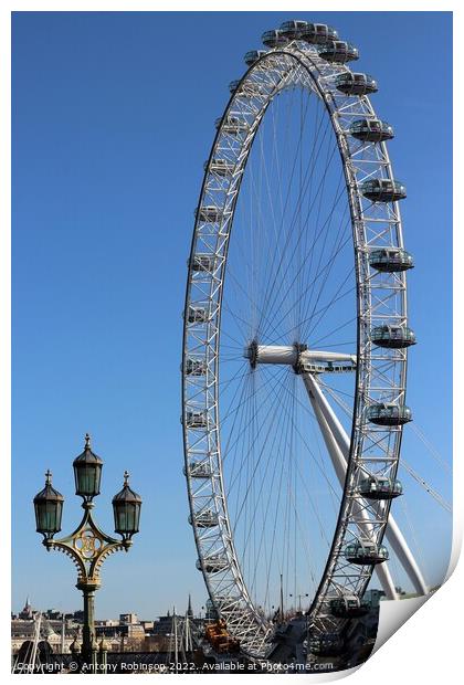 London Eye Print by Antony Robinson