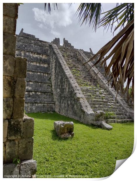 Mystical Mayan Jungle Ruins Print by Antony Robinson