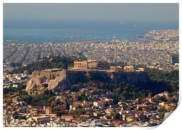 Majestic Athens Sunset Print by Antony Robinson