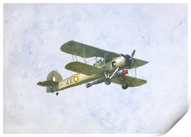 Fairey Swordfish Torpedo Bomber Print by Antony Robinson