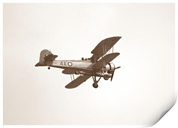 Fairey Swordfish Torpedo Bomber Print by Antony Robinson