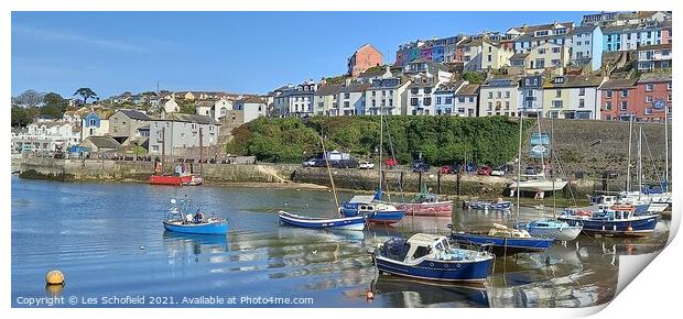 Brixham  Print by Les Schofield