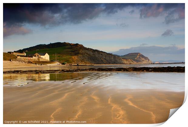 Charmouth View Dorset  Print by Les Schofield