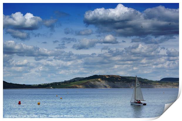 Lyme Bay View  Print by Les Schofield