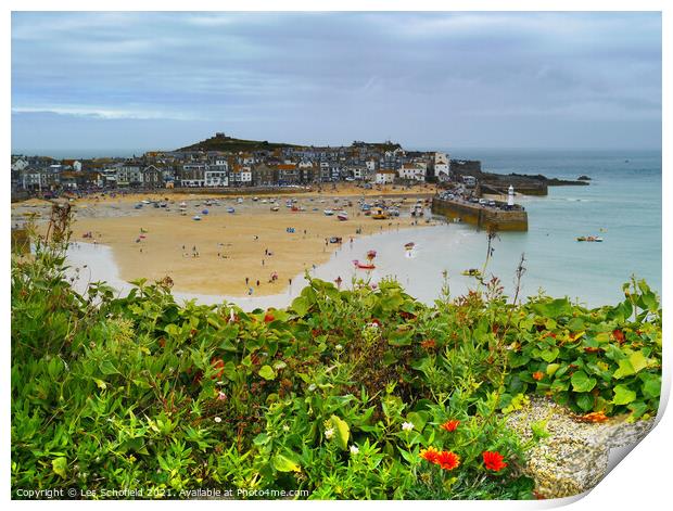 St Ives Harbour  View Print by Les Schofield