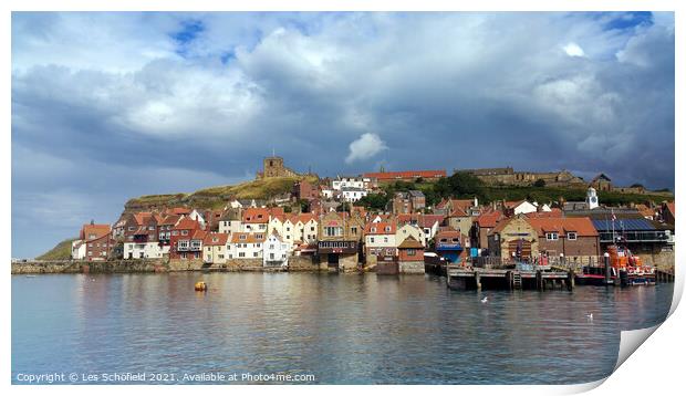 Whitby North Yorkshire  Print by Les Schofield