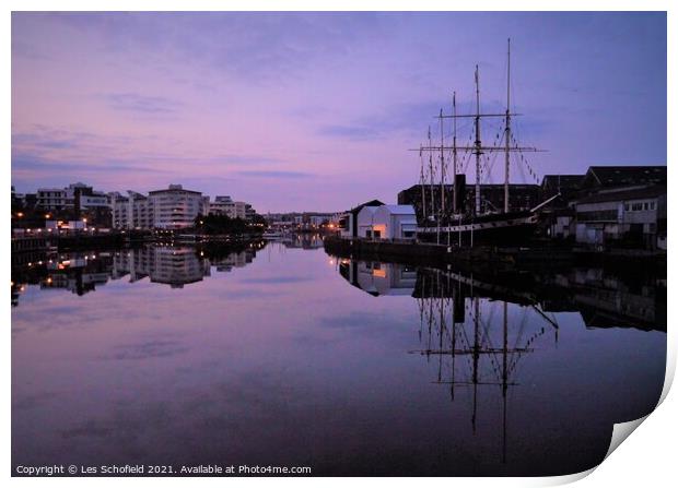 Majestic SS Great Britain Print by Les Schofield