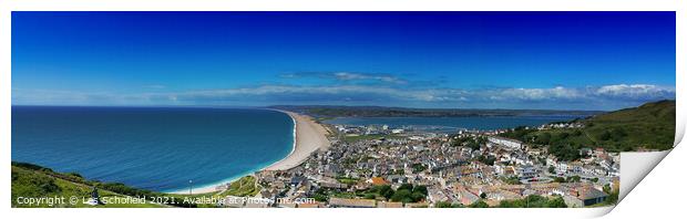 Outdoor Chesil Beach Panoramic  Print by Les Schofield