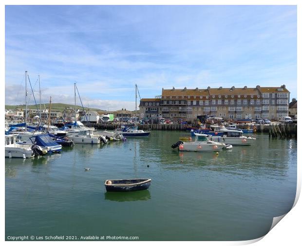 Westbay  Dorset  Harbour  Print by Les Schofield