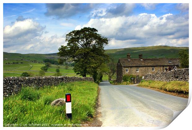 The Road To Malham Yorkshire  Print by Les Schofield