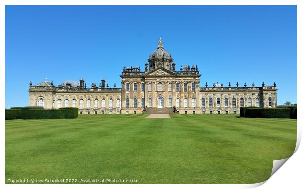 Majestic Castle Howard A Breathtaking English Icon Print by Les Schofield