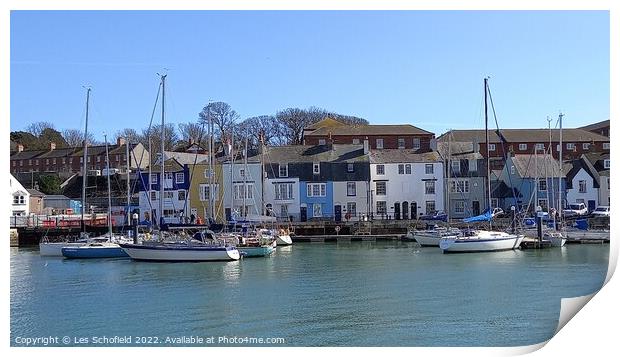 Weymouth Harbour  Print by Les Schofield