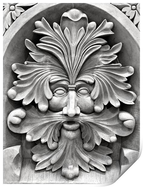 A stone carving   Print by Les Schofield