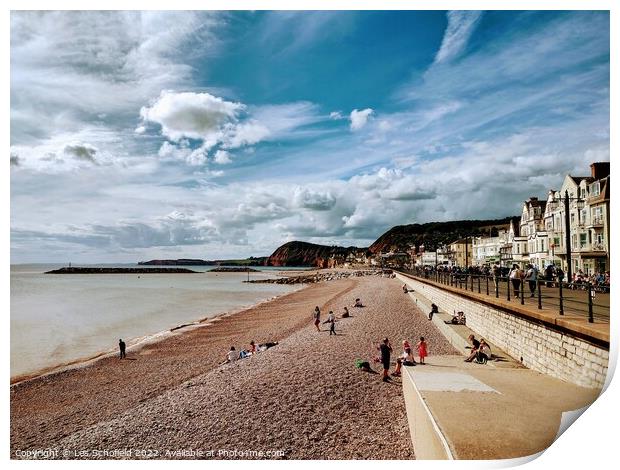 Sidmouth devon  Print by Les Schofield