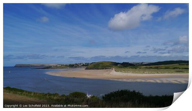 Camel Estuary Cornwall Print by Les Schofield
