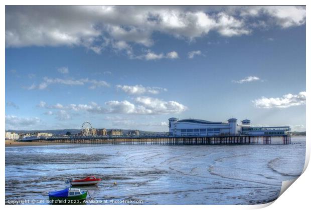 Majestic Pier in WestonsuperMare Print by Les Schofield