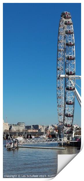 The Majestic London Eye Print by Les Schofield
