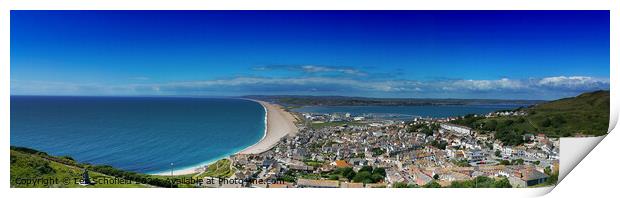 Chesil Beach Landscape  Print by Les Schofield