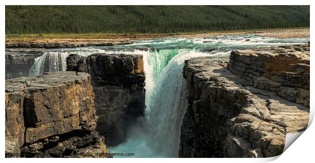 Carcajou Falls Normon Wells Canada NWT Print by Marc Hill