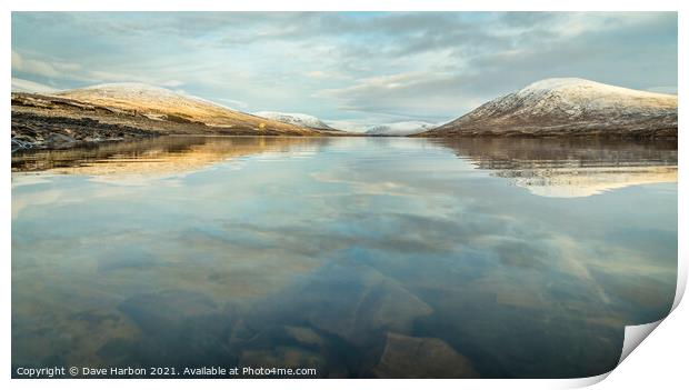 Loch Glascarnoch Print by Dave Harbon