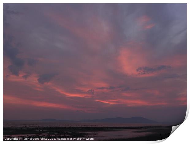 Solway Sunset Print by Rachel Goodfellow