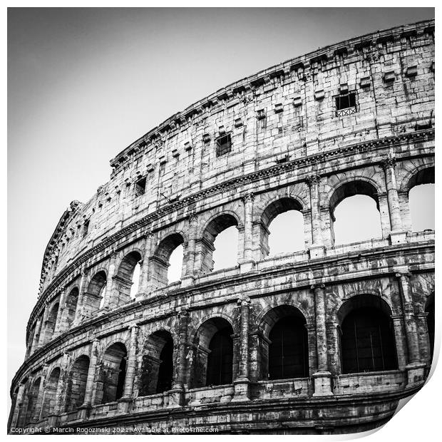 Colosseum in Rome Italy Print by Marcin Rogozinski