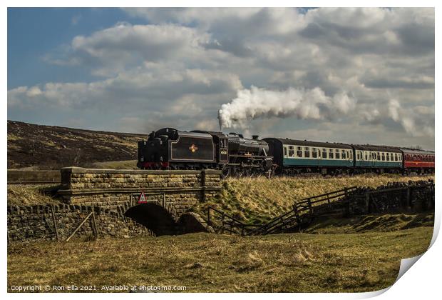 The Enchanting Yorkshire Moors Train Print by Ron Ella