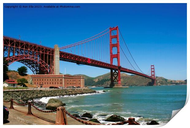 Iconic Golden Gate Bridge Print by Ron Ella