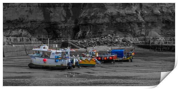 Staithes 3 Print by Ron Ella