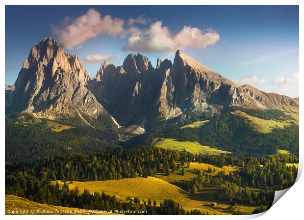 Sassolungo mountain, Dolomites Alps Print by Stefano Orazzini