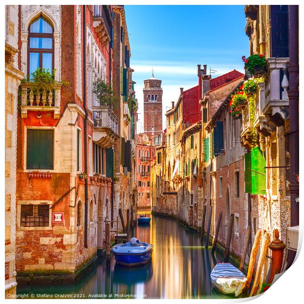 Water Canal in Venice Print by Stefano Orazzini