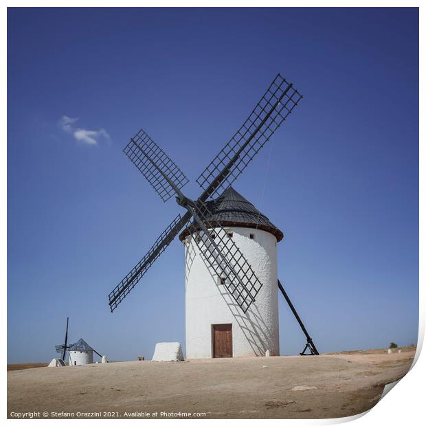 Windmill in Campo de Criptana, Spain Print by Stefano Orazzini