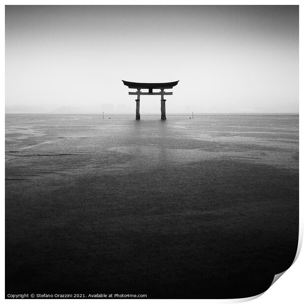 Itsukushima Torii Under the Rain (2010) Print by Stefano Orazzini