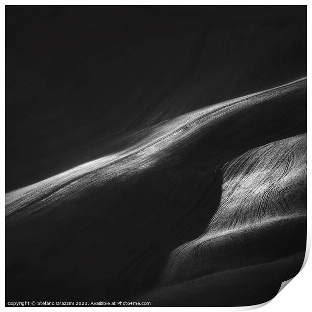 Plays of light on the Crete Senesi Print by Stefano Orazzini