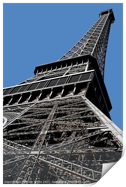 Eiffel Tower Champ de Mars Paris. Le Dame de Fer. Print by Malcolm White