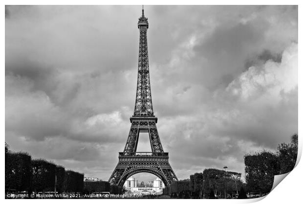 The Eiffel Tower, La Tour Eiffel, Paris, Print by Malcolm White