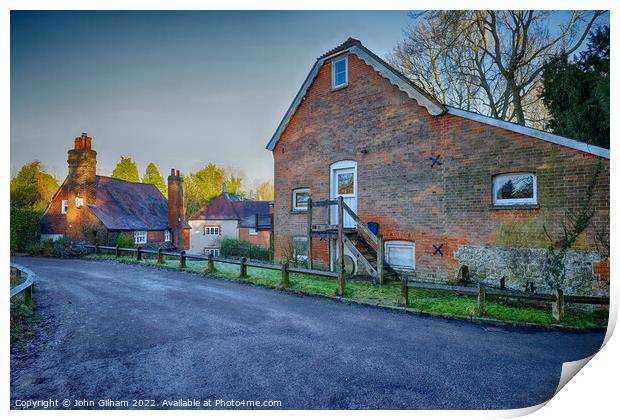 The Old Mill Wateringbury Maidstone Kent Print by John Gilham