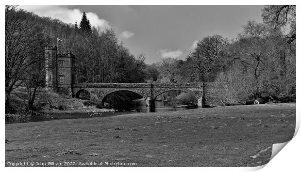 A Bridge in Wales Print by John Gilham