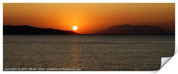 Sunrise - Kos Greece Print by John Gilham