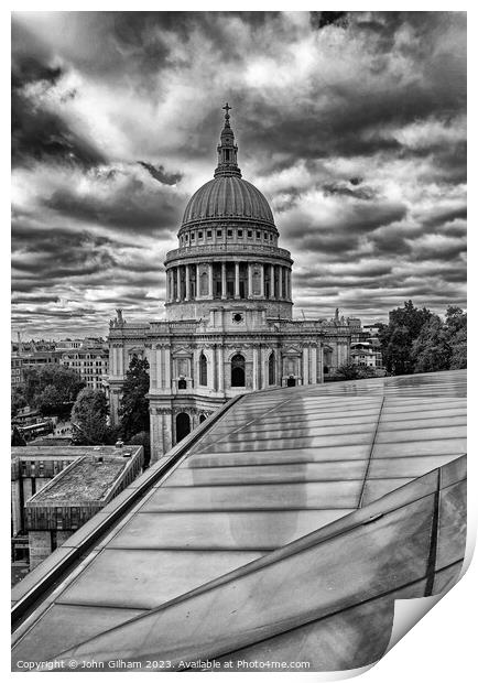 St Pauls Cathedral London from One New Change Print by John Gilham